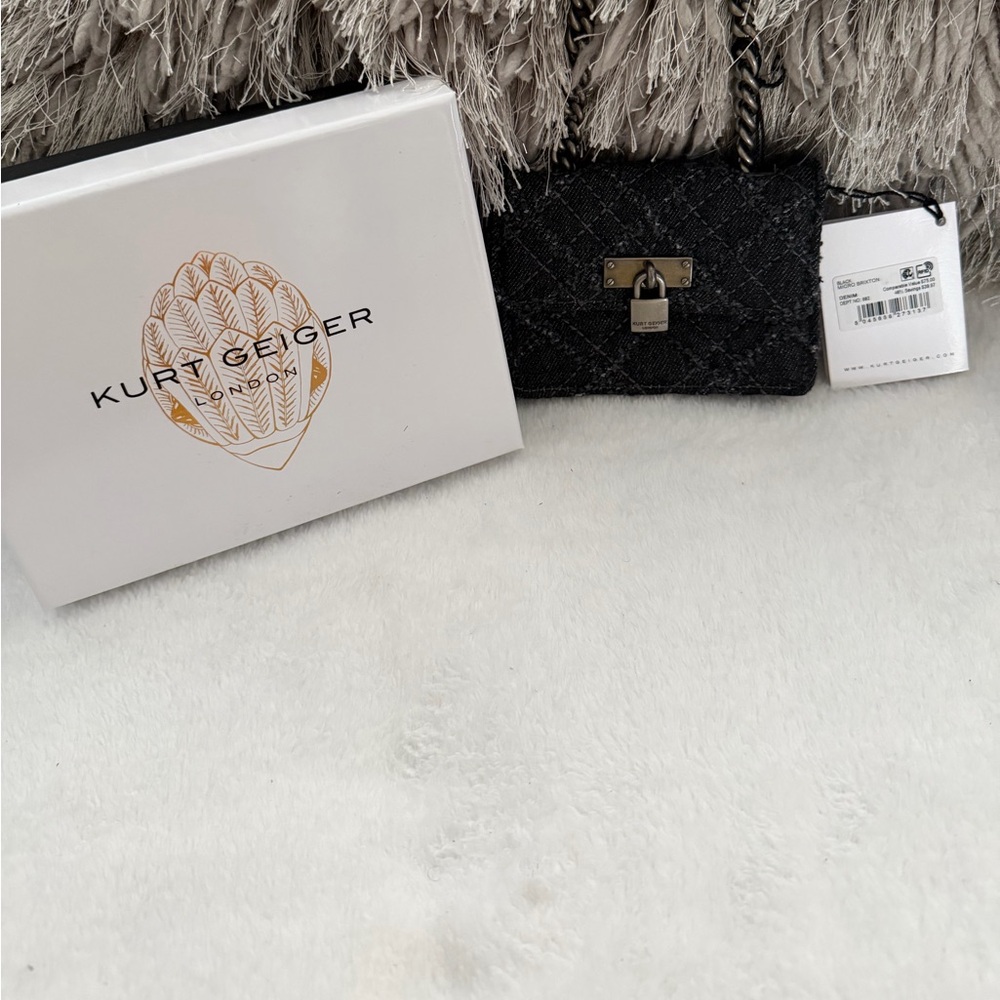 Brixton Brand New Black Quilted Crossbody with Chain Detail